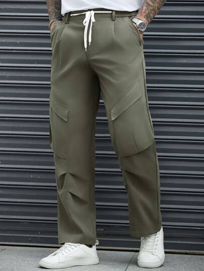 Manfinity CasualCool 男士褶裥口袋休闲裤，适合四季搭配，日常穿着，户外休闲和居家皆宜，是送给男友/丈夫的必备礼物