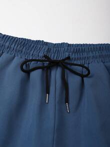 Solantero Bộ quần bơi nam tay ngắn nhuộm loang màu mùa hè và quần đùi rút dây ở eo, đồ bơi nam, phong cách dễ thương mùa hè, phong cách Hawaii - Nhiều màu - Xem 6