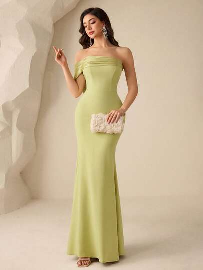 Coutiva Luxury Evening Gown, Elegant Patchwork Design, High-End Formal Dress For Banquet, Bridesmaid