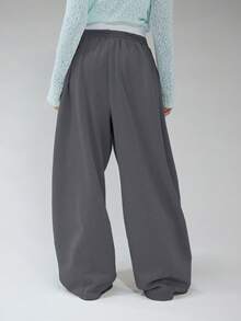 COUREZ Low Rise Baggy Balloon Joggers /Y2K Winter Clothes For Women Wide Leg Pants Woman Sweatpants For Woman Summer Outfits For Women - Dark Grey - View 2