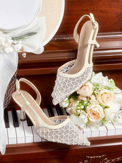 CUCCOO HITCHD Women's Pointed Toe Buckle Design Fashionable High Heels, Versatile For Daily Wear