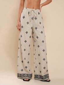 COSMINA Women's Elegant Straight Leg Loose Fit Long Pants, Versatile For Commuting, Office, Outings, Vacation, Travel, Spring - Apricot - View 4