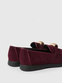 Sleekvia Mocasines planos con flecos, versátiles y casuales para el transporte diario - Rojo - Ver 9