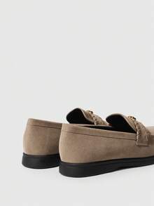 Sleekvia Mocasines planos versátiles y casuales con decoración de flecos para ir y venir - Albaricoque - Ver 9