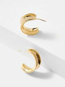 MOTF PREMIUM METAL BRIGHT DIAMOND SUPER VERSATILE STUD EARRINGS INS WIND INTERNET CELEBRITY EARRINGS SILVER NEEDLE JAPANESE AND KOREAN TEMPERAMENT EARRINGS - Gold - View 4