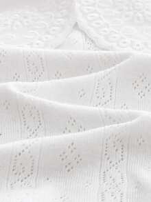 Cozy Pixies Top pull à col volant rond et manches longues pour bébé fille, couleur unie polyvalent et confortable - Multicolore - Voir 3