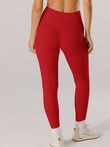 Aralina Leisurewear Active Pastel Pink High-Rise Bottom Lift Active Leggings - Red - View 2