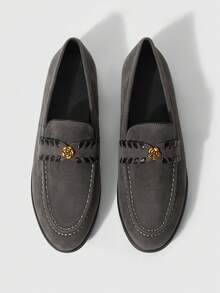 Sleekvia Casual Versatile Commuting Fringe Decor Flat Loafers - Grey - View 2