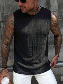 Genlund Áo ba lỗ nam cổ tròn dáng rộng, chất liệu dệt kim, áo tank top nam màu đen, áo thun không tay nam, áo tank top dáng rộng nam, áo tank top nam, phong cách cổ điển, thích hợp cho mặc hàng ngày, những chuyến đi cuối tuần, hoạt động ngoài trời, du lịch, môi trường làm việc thoải mái hoặc các dịp bán trang trọng, quà tặng cho bạn trai/chồng, quà kỷ niệm/sinh nhật, tiệc tùng, kỳ nghỉ hè, đám cưới, từ xuân sang hè, lễ hội Mardi Gras. Áo ba lỗ nam màu đen dáng rộng, cổ tròn, chất liệu dệt kim, thời trang thường ngày, hoàn hảo cho những buổi đi chơi thư giãn và mặc hàng ngày. - màu đen - Xem 5