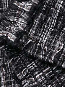 DAZY Women's Contrast Plaid Sleeveless Girly Korean Style Shirt - Black - View 3