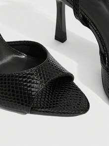 CUCCOO SZL Giày sandal cao gót nữ màu đỏ tía tối giản, có thể điều chỉnh, thích hợp cho mặc hàng ngày, giày mùa xuân, kỳ nghỉ xuân, lễ Phục sinh, dạ hội. - 22-28 Đen - Xem 6