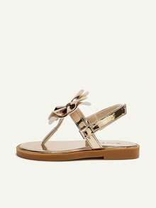 Cozy Pixies Một đôi dép xỏ ngón nơ vàng thời trang và đa năng, kiểu dáng công chúa 3D, thích hợp cho bé gái và trẻ nhỏ, phù hợp cho mùa hè. - Vàng - Xem 9