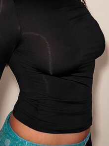 Ambs Edit Women's Blue Beaded Mini Sequin Skirt, Sexy Festival Stylish Party Graduation Summer - Blue - View 3