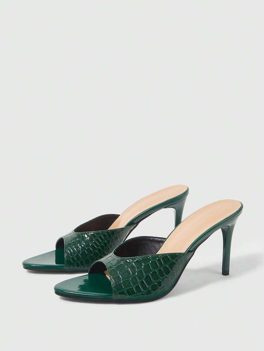 Sleekvia Women Heeled Sandals - Green - View 1
