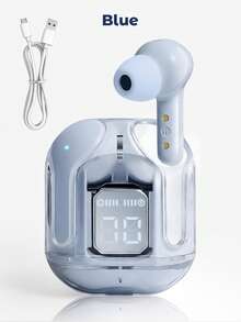 Teckwe Wireless Earbuds, Earphones With Charging Case And LED Digital Display, Microphone, Works With All Phone Devices - one-size - View 16