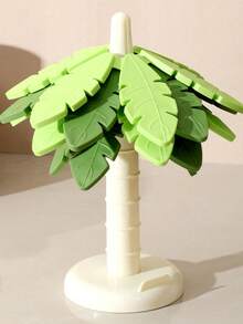 Joivida 1件装家用圣诞树隔热垫，椰子树造型锅垫，碗垫，硅胶餐垫，防烫垫，创意杯垫，手机支架 - 彩色 - 查看 5