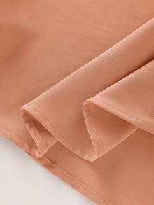 INAWLY Áo sơ mi nữ kiểu dáng thường ngày đơn giản, màu trơn, tay cánh dơi, phối nhiều túi, thích hợp cho mùa hè. - trái cam - Xem 5