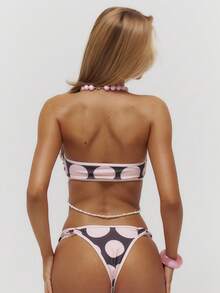 Musera Resort 波点扭结侧边细节比基尼泳裤（仅限夏季泳装、海滩度假日常性感可爱旅行款） - 彩色 - 查看 4