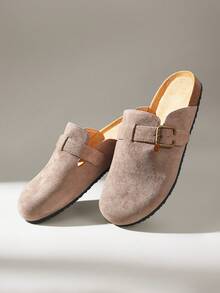 Solecia Women's Buckle Design Casual Versatile Flat Shoes - Light brown - View 6