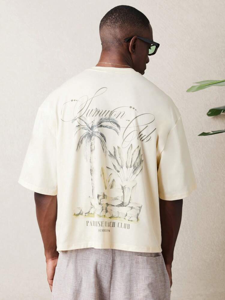 Maglietta grafica resort vestibilità squadrata