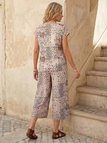 EMERY ROSE Women Two Pieces Outfits For Daily Wear Island Vacation Outfits - Apricot - View 2