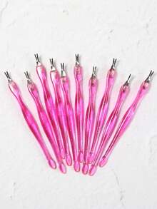 专业角质层修剪器和推棒，美甲工具，用于清洁指甲边缘和去除死皮 - 男女通用 - 玫紅色 - 查看 7