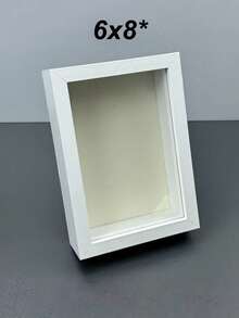 3D镂空玻璃框压花干花蝴蝶标本立体展示盒创意DIY墙面艺术家居装饰客厅卧室美学 - 白色 - 查看 14