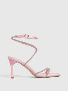 CUCCOO SZL Sandalias con tacón para mujer - Rosa - Ver 2