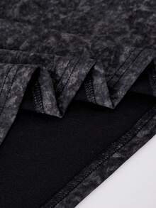 2pcs/Set Teenage Girls Casual Tie-Dye Loose Raglan T-Shirt And Wide Leg Pants, Street Style, Spring/Summer - Grey - View 6