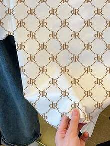 少女休闲时尚字母菱形格纹印花短袖T恤，夏季必备 - 彩色 - 查看 6