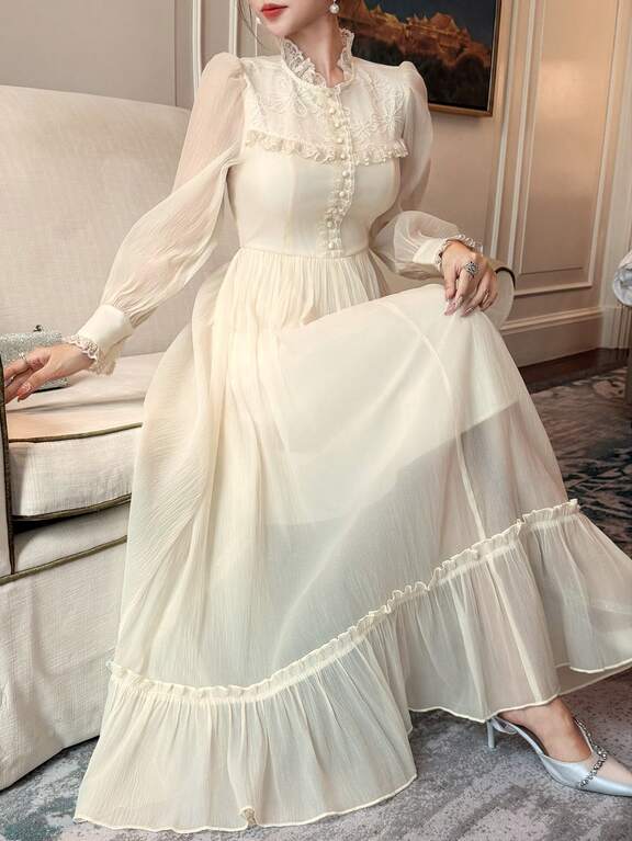 womens maxi dresses for weddings Womens Pleated Corset Maxi Wedding Guest Dress - Green / L - Fashion