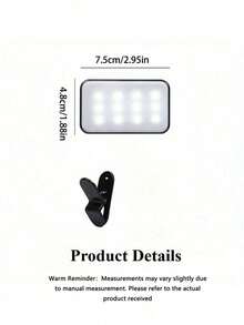 1PC Adjustable 3-Color Selfie Ring Light, Suitable For Mobile Phone, Camera, Video Conference, Live Streaming Fill Light, Laptop, Makeup And Selfie With Clip, Portable Mini LED Lamp, USB Rechargeable - polychromatic light - View 11