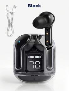 Teckwe Wireless Earbuds, Earphones With Charging Case And LED Digital Display, Microphone, Works With All Phone Devices - one-size - View 12