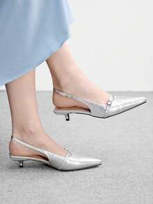 CUCCOO BIZCHIC Women Heeled Sandals - Silver - View 7