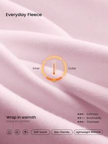 GLOWMODE Valentine's Day Everyday Fleece Cupid Called Warm Soft Lightweight Relaxed Fit Pullover Sweatshirt Daily Casual Wear - Pink - View 5