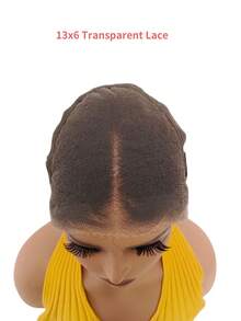 Straight 13x6 Glueless Hair Black Layered Sleek Smooth Wig Human Hair Lace Frontal Wig With Drawstring Pre-Plucked Pre Cut Invisible Max Lace Hair With Drawstring Natural Look Pre Styled Hairline For Women Daily Use - Natural Black - View 7