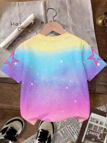 Áo thun nữ Kpop dễ thương in hình trái tim màu tím, dáng rộng, thích hợp mặc mùa xuân, hè, thu, đông. Món quà Valentine tuyệt vời dành cho các cô gái. - Hồng - Xem 2