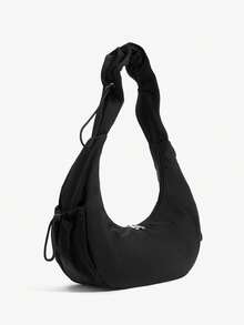 Viva Strut Ladies, Women Shoulder Bag, Waterproof, Nylon, Nylon Bag, Fashionable, Personalized, Simple, Versatile, Street, Sweet And Cool Girls, Hot Girls,Y2k,Casual - Black - View 3
