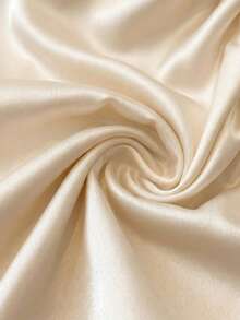 Franclia Petite 娇小女士优雅休闲圆领拉链修身短袖缎面府绸百搭纯色浅杏色衬衫：女士衬衫、女士休闲衬衫、女士百搭衬衫、女士纯色衬衫、女士优雅衬衫、浅杏色衬衫、通勤衬衫、夏季修身衬衫 - 杏色 - 查看 4