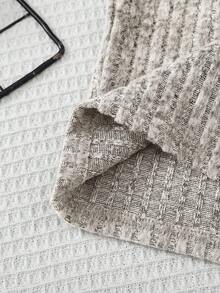 Tween Girls Ribbed Knit Skinny Shorts, Back To School, Mommy And Me Matching Outfits - Apricot - View 7