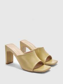 CUCCOO BIZCHIC Simple And Generous, Fashionable And Versatile, Elegant And Casual Workplace Commuter Women's High-Heeled Sandals - Apricot - View 9