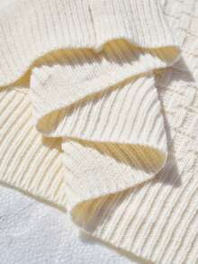 Manfinity CityGents 男士休闲V领宽松针织背心，适合夏季度假、日常通勤，简约纯色 - 杏色 - 查看 8