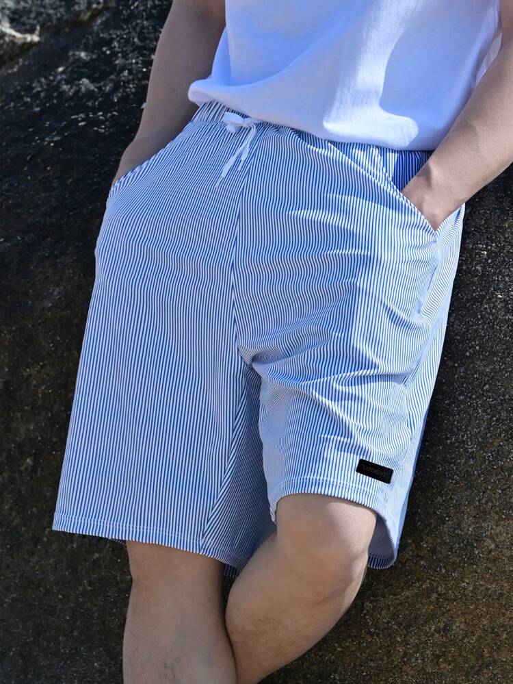 Men's Blue Label Casual Beach Shorts, Summer