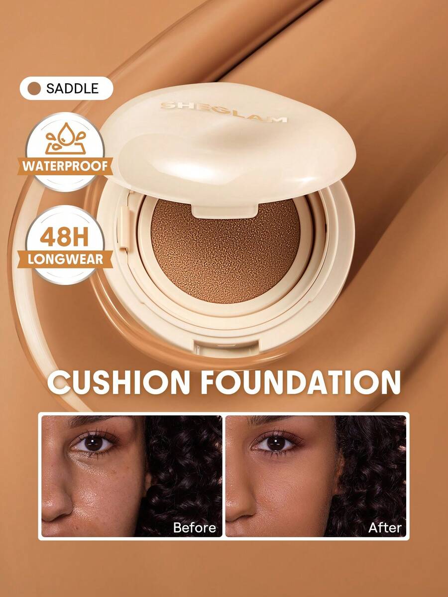 SHEGLAM Lock & Go Long-Lasting 氣墊粉餅-Saddle 品牌 美容 化妝 化妝品 適合女性與女孩 完美搭配夏季春季 Y2K 時尚 流行 生日 母親節禮物 假期 派對準備就緒 最佳顏色 - Saddle - 查看 1