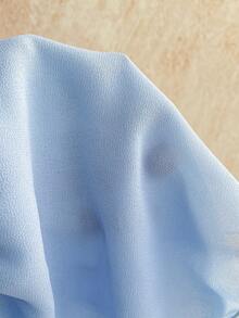 Soleia 女士度假风荷叶边露脐吊带上衣和迷你裙两件套 - 藍色 - 查看 7