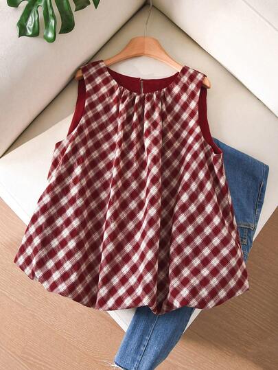 CosyJoli 大码女式碎花衬衫，格子衬衫，休闲碎花上衣，夏季休闲女式上衣