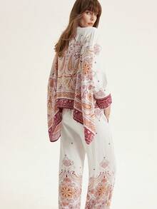 Aveloria Modichic Atasan dan Celana Model Batwing Gaya Bohemian Vintage Motif Paisley - MultiWarna - View 2