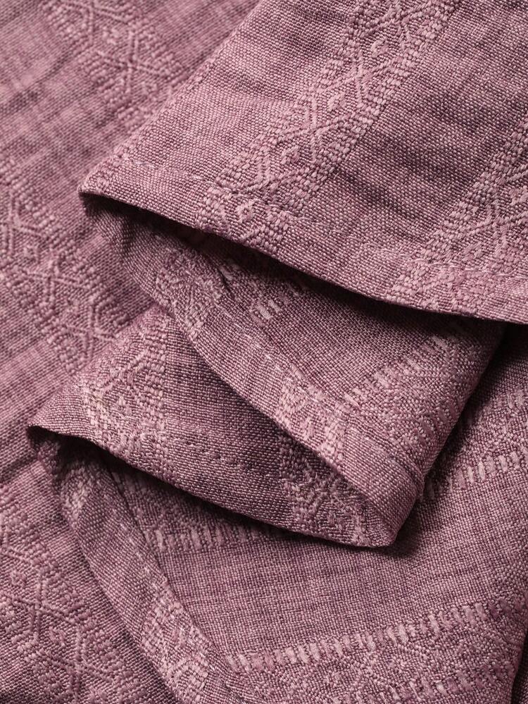 Young Girl Solid Color Round Neck Ruffle Short Sleeve Loose Casual Dress