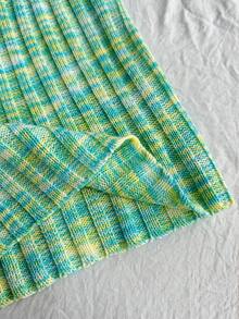 SHEIN SunnyBelle Y2K Women's Hollow-Out Gradient Knit Sleeveless Crop Top With Waist Cinching, Suitable For Spring/Summer Island Vacation - Multicolor - View 5