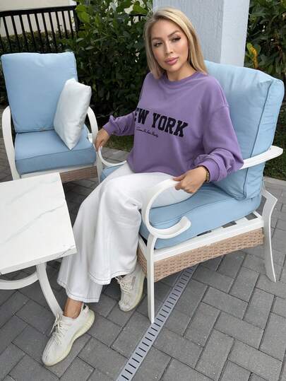 Cioccolato 秋冬字母落肩卫衣、长袖上衣